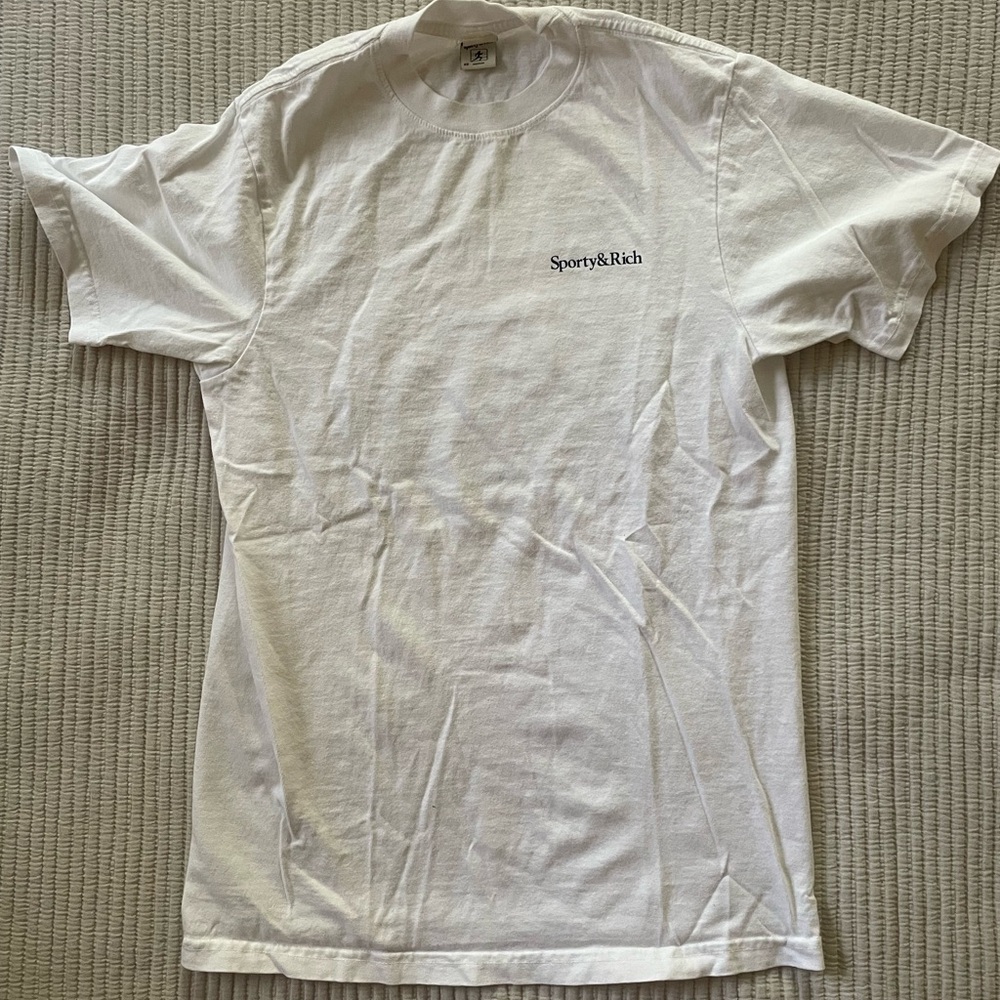 Sporty & Rich White Tee Health is Wealth